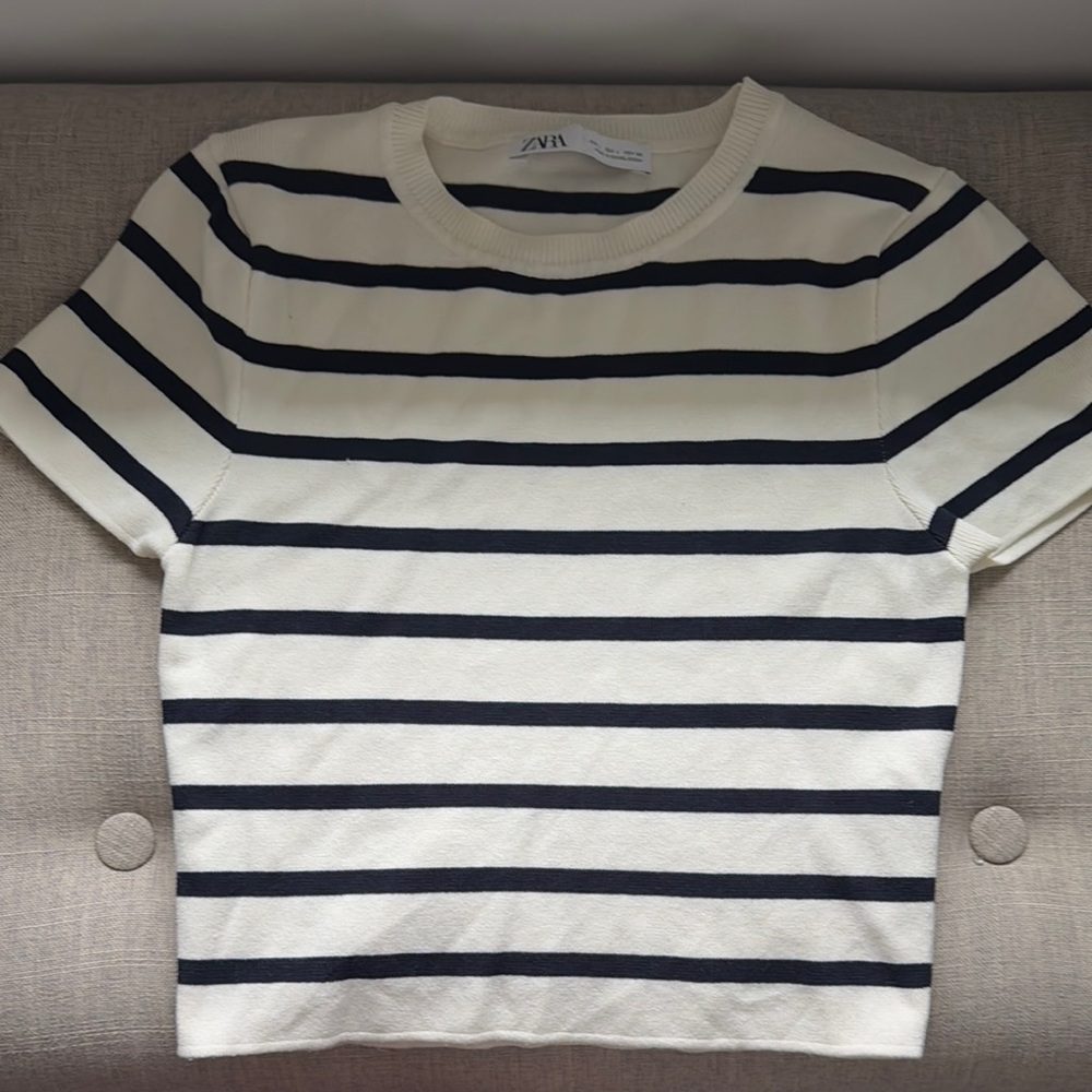 Zara Striped Knit Top